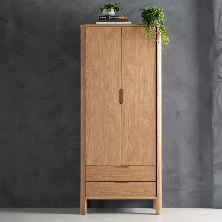 DTP Home Opbergkast 'Forte' Teakhout, 190 x 80cm DTP Home Opbergkast 'Forte' Teakhout, 190 x 80cm afbeelding