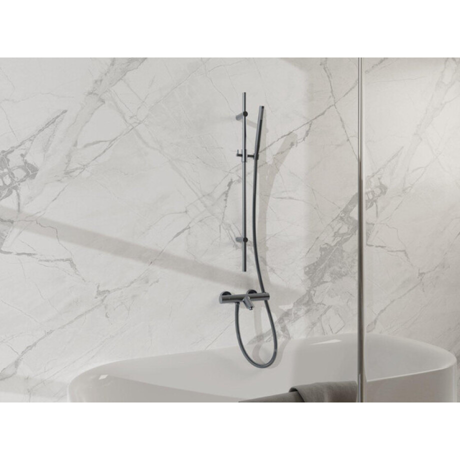 Fortifura Calvi Badkraan - met glijstangset - staafhanddouche - metalen doucheslang - geborsteld gunmetal PVD SW767491/SW766537/SW706207/SW720225 afbeelding 1