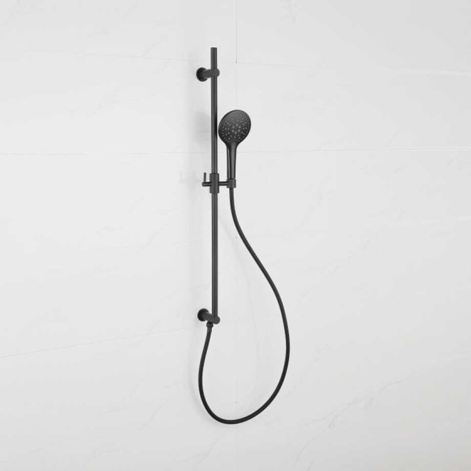 Fortifura Calvi Glijstangset - geïntegreerde wandaansluitbocht - doucheslang glad- handdouche rond - mat zwart SW1111528/SW706210//SW496816 Fortifura Calvi Glijstangset - geïntegreerde wandaansluitbocht - doucheslang glad- handdouche rond - mat zwart SW1111528/SW706210//SW496816 afbeelding 1