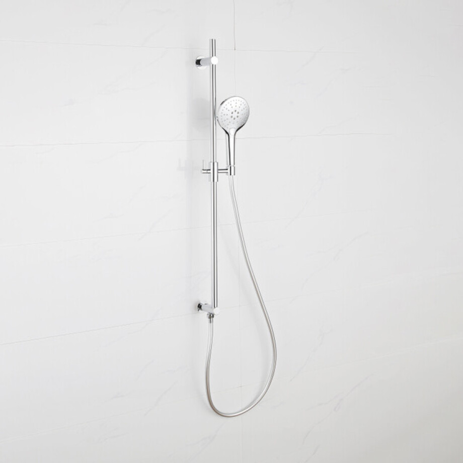 Fortifura Calvi Glijstangset - geïntegreerde wandaansluitbocht - doucheslang glad- handdouche rond - chroom SW1111526/SW706209//SW496814 afbeelding 1