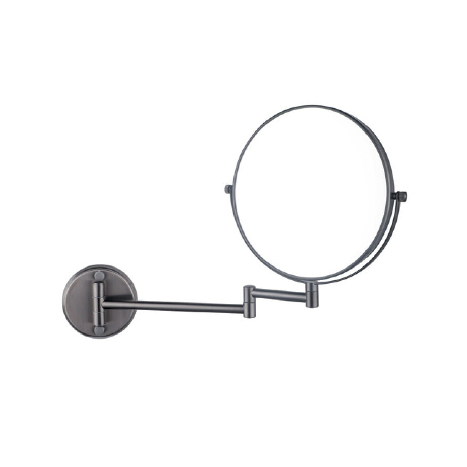 Fortifura Calvi make-up spiegel - 20cm - rond - Geborsteld Gunmetal PVD SW1126040 afbeelding 1