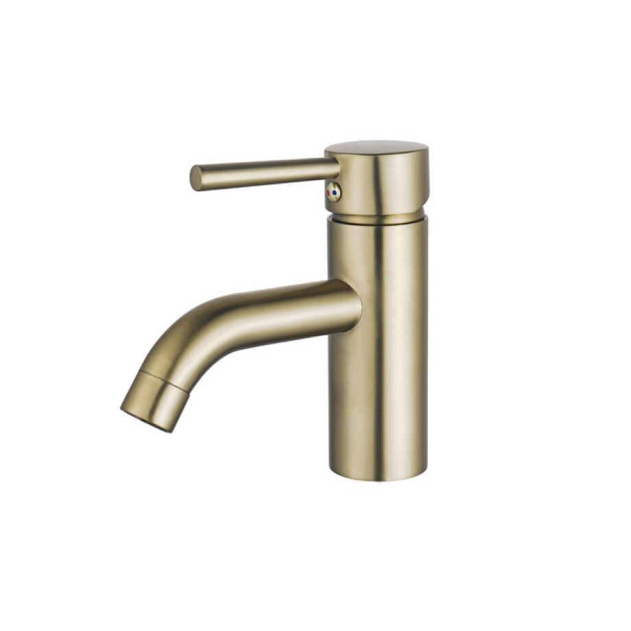 Fortifura Calvi Wastafelkraan - 14.8cm - opbouw - Geborsteld Messing PVD (Goud) SW720547 afbeelding 1