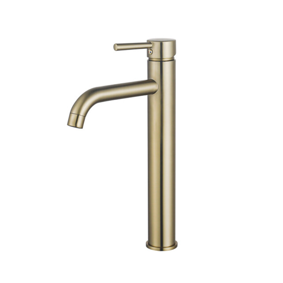 Fortifura Calvi Wastafelkraan - 33.9cm - verhoogd - opbouw - Geborsteld Messing PVD (Goud) SW720549 afbeelding 1