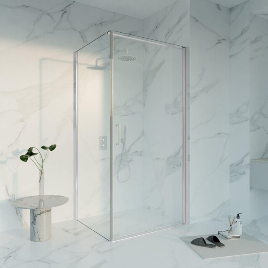Fortifura Galeria Douchecabine - 100x140x200 - Profiel - veiligheidsglas - anti kalk - chroom SW1122490 SW797916 SW797904 afbeelding 1