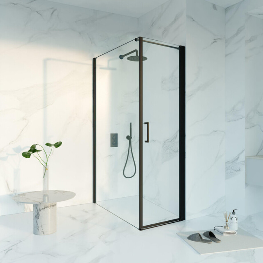 Fortifura Galeria Douchecabine - 60x120x200 - Profiel veiligheidsglas - anti kalk - mat zwart SW1122468/SW797917/SW797905 afbeelding 1