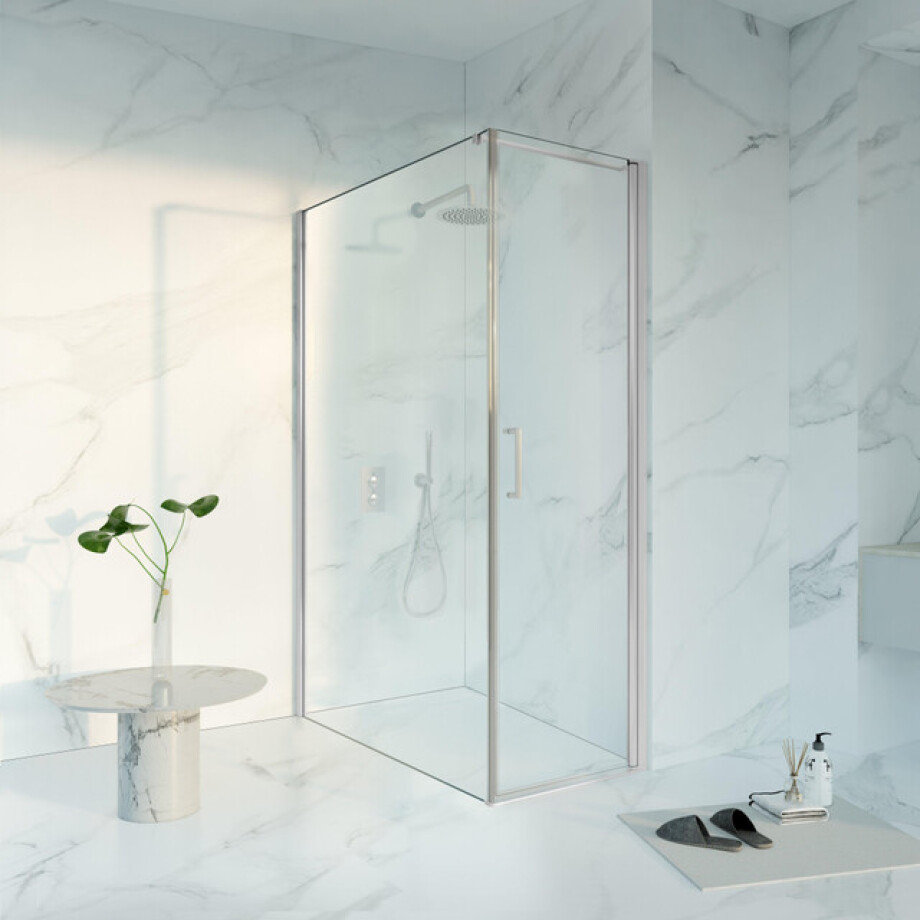 Fortifura Galeria Douchecabine - 60x140x200 - Profiel veiligheidsglas - anti kalk - chroom SW1122467/SW797916/SW797904 afbeelding 1