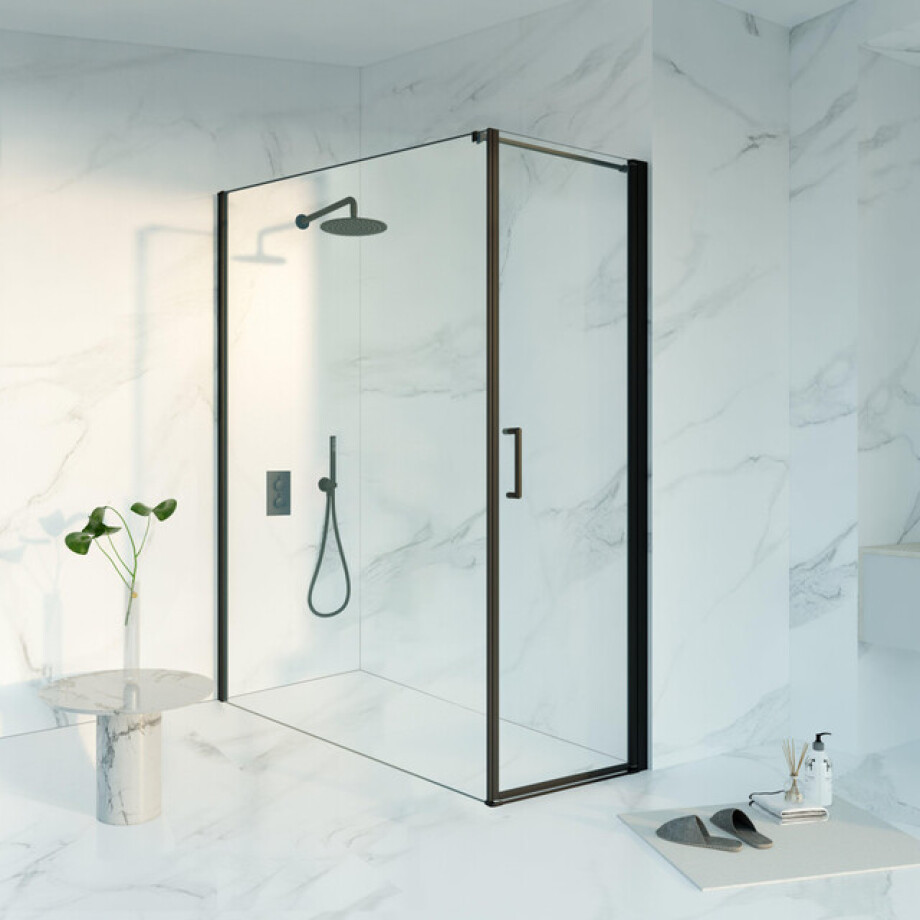 Fortifura Galeria Douchecabine - 60x180x200 - Profiel veiligheidsglas - anti kalk - mat zwart SW1122468/SW797920/SW797905 Fortifura Galeria Douchecabine - 60x180x200 - Profiel veiligheidsglas - anti kalk - mat zwart SW1122468/SW797920/SW797905 afbeelding 1