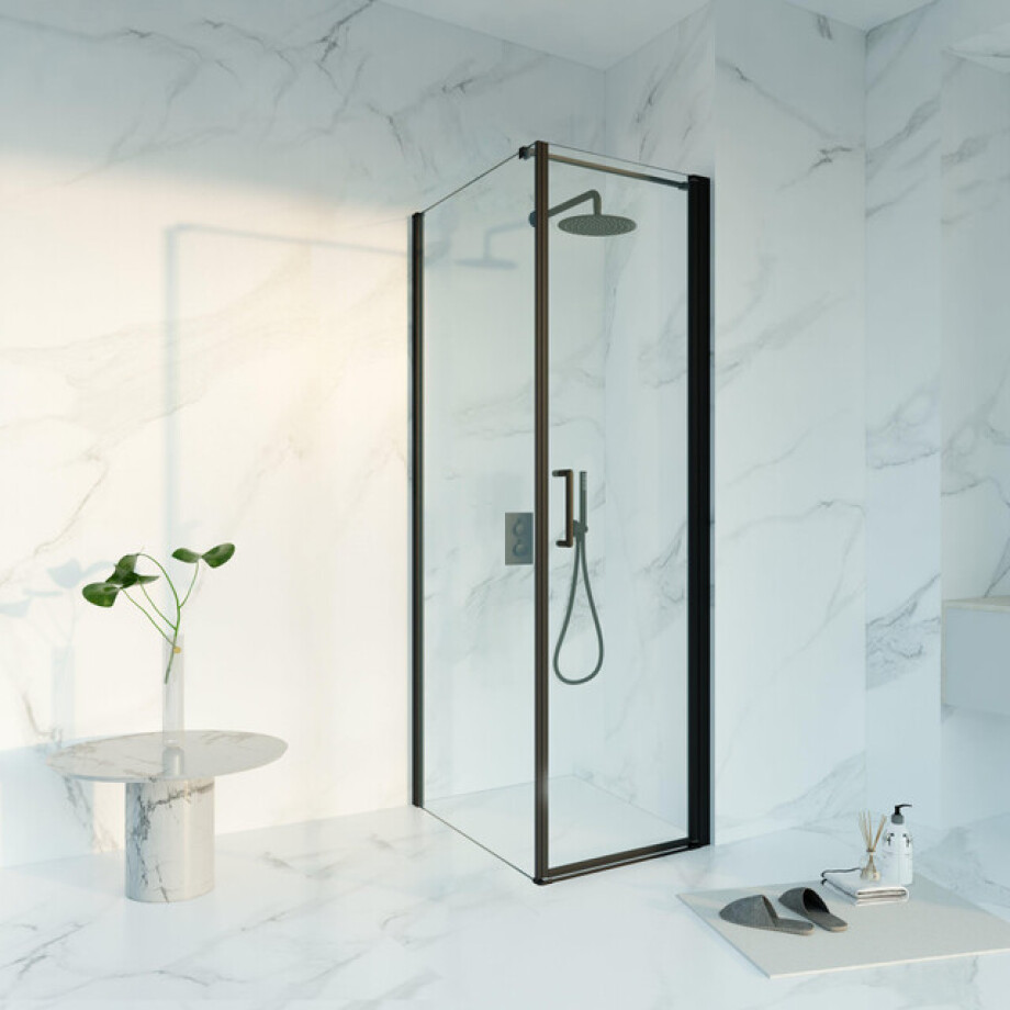 Fortifura Galeria Douchecabine - 60x80x200 - Profiel veiligheidsglas - anti kalk - mat zwart SW1122468/SW797914/SW797905 Fortifura Galeria Douchecabine - 60x80x200 - Profiel veiligheidsglas - anti kalk - mat zwart SW1122468/SW797914/SW797905 afbeelding 1