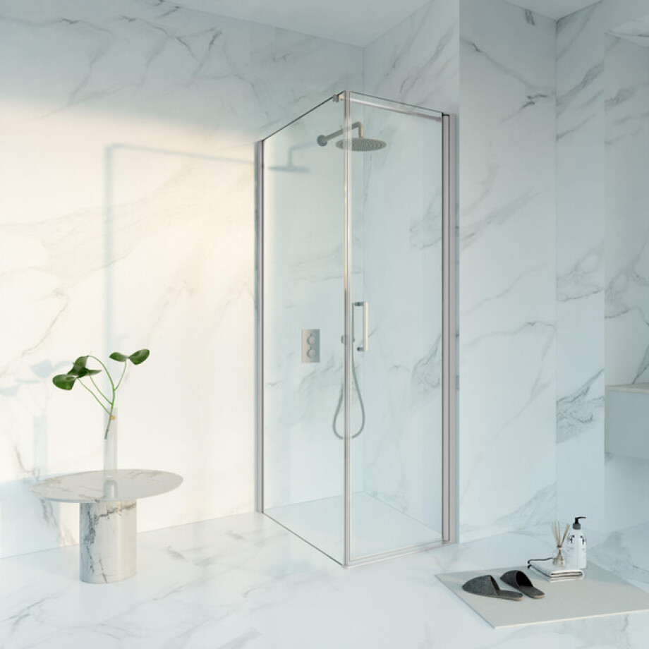 Fortifura Galeria Douchecabine - 60x90x200 - Profiel veiligheidsglas - anti kalk - Geborsteld RVS PVD (RVS) SW1122469/SW797926/SW797908 Fortifura Galeria Douchecabine - 60x90x200 - Profiel veiligheidsglas - anti kalk - Geborsteld RVS PVD (RVS) SW1122469/SW797926/SW797908 afbeelding 1