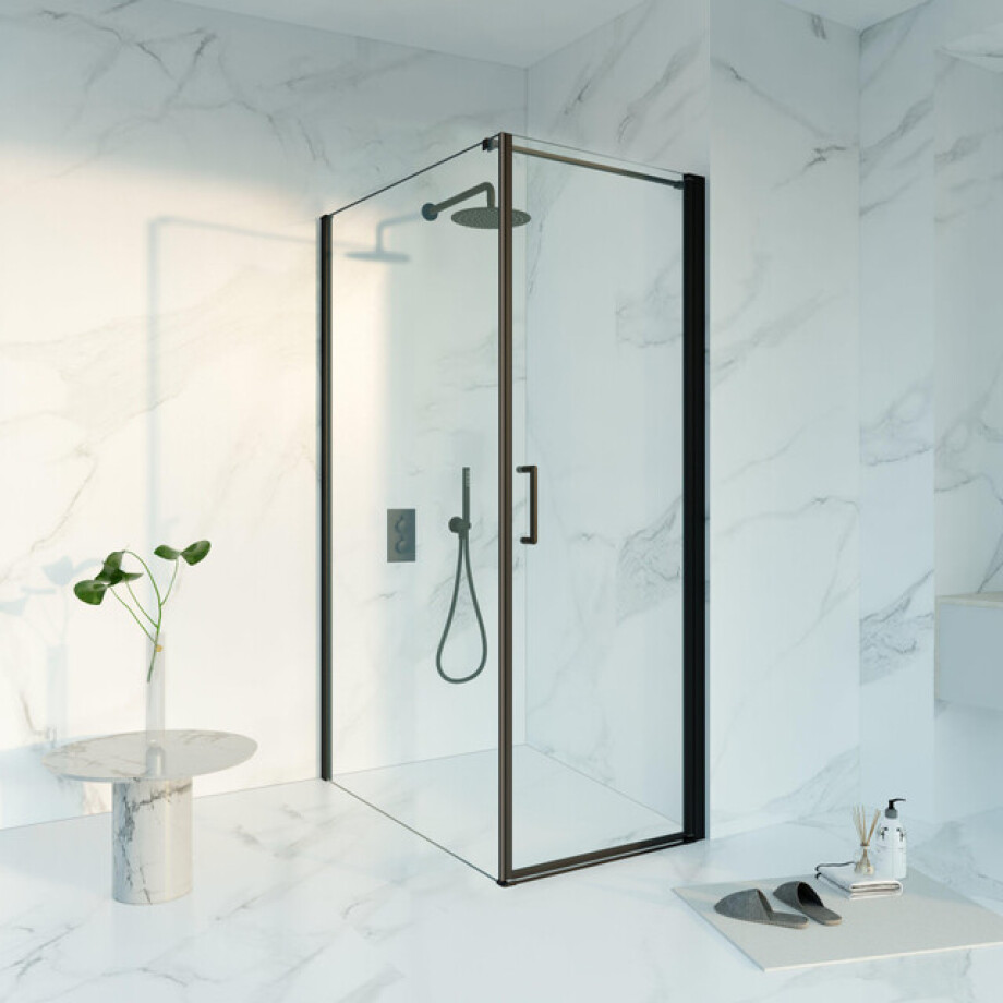 Fortifura Galeria Douchecabine - 70x120x200 - Profiel veiligheidsglas - anti kalk - mat zwart SW1122474/SW797917/SW797905 afbeelding 1