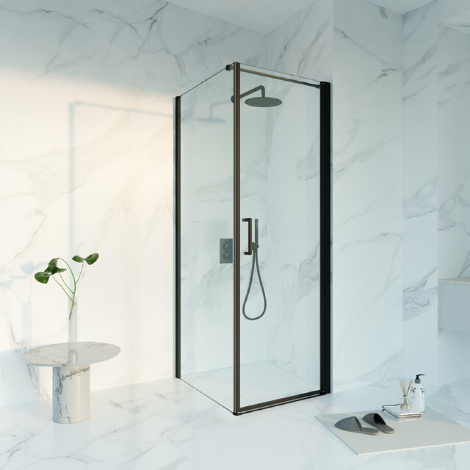 Fortifura Galeria Douchecabine - 70x80x200 - Profiel veiligheidsglas - anti kalk - mat zwart SW1122474/SW797914/SW797905 Fortifura Galeria Douchecabine - 70x80x200 - Profiel veiligheidsglas - anti kalk - mat zwart SW1122474/SW797914/SW797905 afbeelding 1