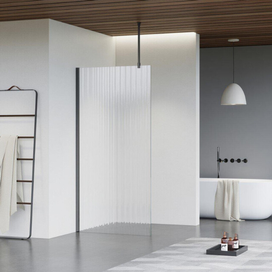 Fortifura Galeria inloopdouche - 120x200cm - ribbelglas - plafondarm - Geborsteld Gunmetal PVD SW797953/SW797907/SW804545 Fortifura Galeria inloopdouche - 120x200cm - ribbelglas - plafondarm - Geborsteld Gunmetal PVD SW797953/SW797907/SW804545 afbeelding 1