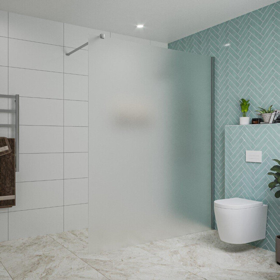 Fortifura Galeria inloopdouche - 160x200cm - mat glas - wandarm - chroom SW797932/SW797904 afbeelding 1