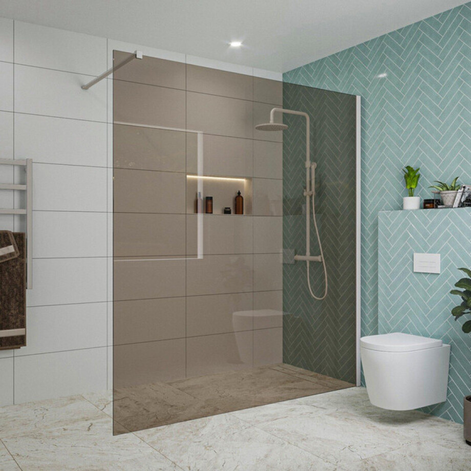 Fortifura Galeria inloopdouche - 180x200cm - rookglas - wandarm - mat wit SW797943/SW797906 Fortifura Galeria inloopdouche - 180x200cm - rookglas - wandarm - mat wit SW797943/SW797906 afbeelding 1