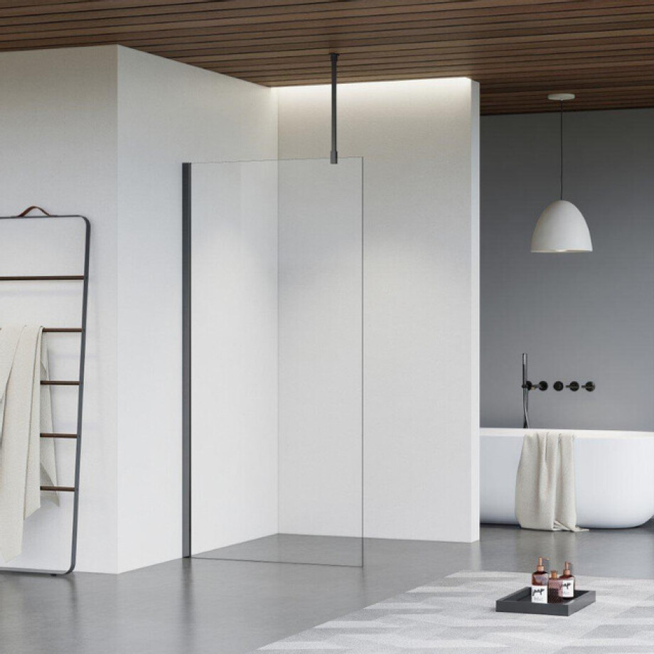 Fortifura Galeria inloopdouche - 40x200cm - helder glas - plafondarm - Geborsteld Gunmetal PVD SW797911/SW797907/SW804545 Fortifura Galeria inloopdouche - 40x200cm - helder glas - plafondarm - Geborsteld Gunmetal PVD SW797911/SW797907/SW804545 afbeelding 1