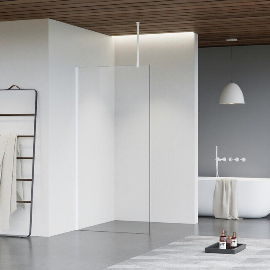 Fortifura Galeria inloopdouche - 70x200cm - helder glas - plafondarm - mat wit SW797913/SW797906/SW804546 Fortifura Galeria inloopdouche - 70x200cm - helder glas - plafondarm - mat wit SW797913/SW797906/SW804546 afbeelding 1