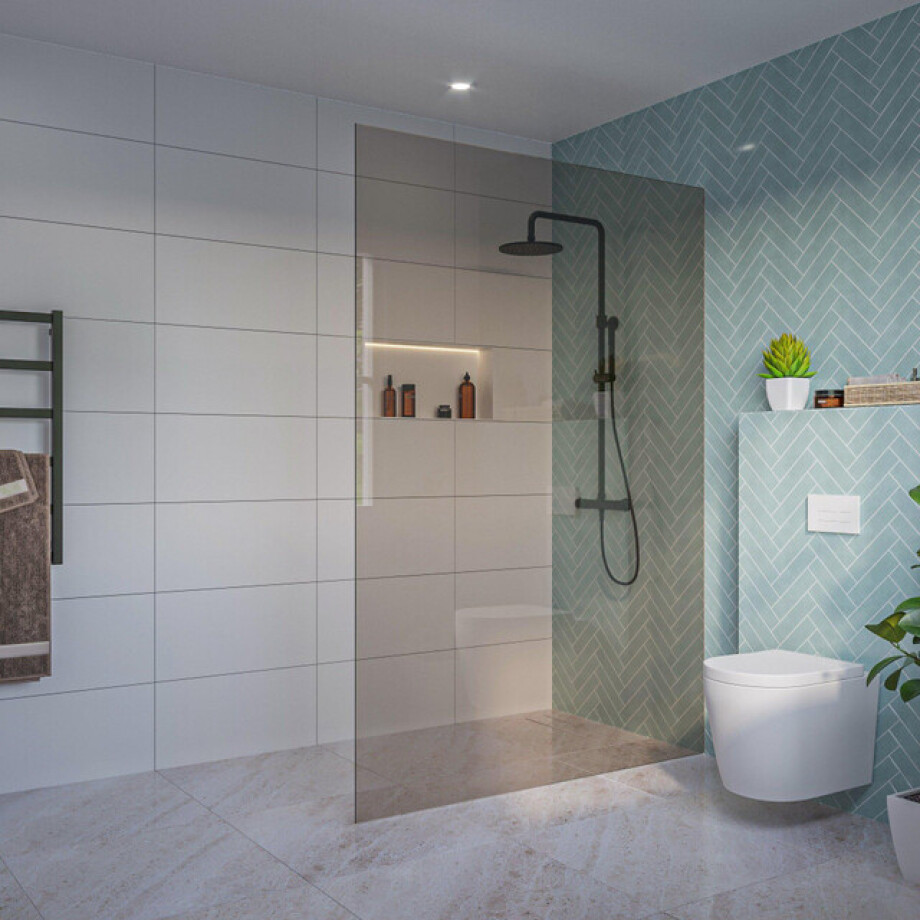 Fortifura Galeria Inloopdouche - rook glas - 140x200cm - 8mm - nano - blind inbouw profiel SW797946 SW1102415 Fortifura Galeria Inloopdouche - rook glas - 140x200cm - 8mm - nano - blind inbouw profiel SW797946 SW1102415 afbeelding 1