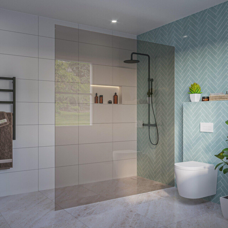Fortifura Galeria Inloopdouche - rook glas - 180x200cm - 8mm - nano - blind inbouw profiel SW797943 SW1102415 Fortifura Galeria Inloopdouche - rook glas - 180x200cm - 8mm - nano - blind inbouw profiel SW797943 SW1102415 afbeelding 1