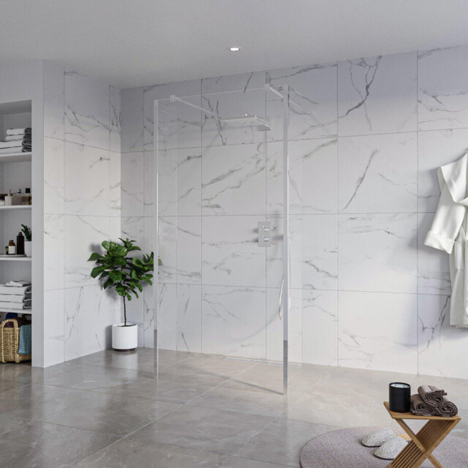 Fortifura Galeria Vrijstaande Inloopdouche - 100x200cm - Helder - antikalk - 8mm veiligheidsglas - 2 zijwanden 40cm - wandsteunen en hoekprofielen - Chroom SW927766 2x/SW797915/SW797911 2x/SW358024 2x Fortifura Galeria Vrijstaande Inloopdouche - 100x200cm - Helder - antikalk - 8mm veiligheidsglas - 2 zijwanden 40cm - wandsteunen en hoekprofielen - Chroom SW927766 2x/SW797915/SW797911 2x/SW358024 2x afbeelding 1