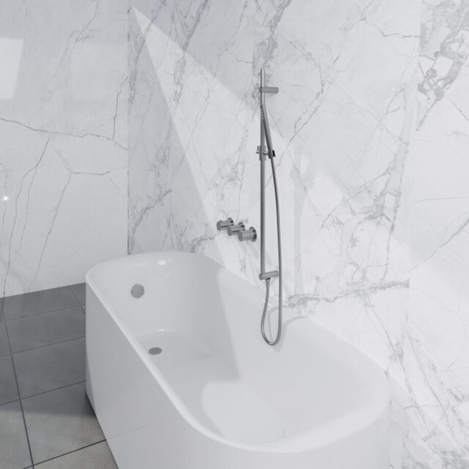 Fortifura Nebbio Badcombinatie-set - thermostaatkraan - glijstang met geïntegreerde wandaansluitbocht - gladde doucheslang - staaf handdouche - badvulcombinatie - geborsteld RVS PVD (RVS) SW1183066 SW1111529 SW728177 SW496812 SW1108811 SW Fortifura Nebbio Badcombinatie-set - thermostaatkraan - glijstang met geïntegreerde wandaansluitbocht - gladde doucheslang - staaf handdouche - badvulcombinatie - geborsteld RVS PVD (RVS) SW1183066 SW1111529 SW728177 SW496812 SW1108811 SW afbeelding 1