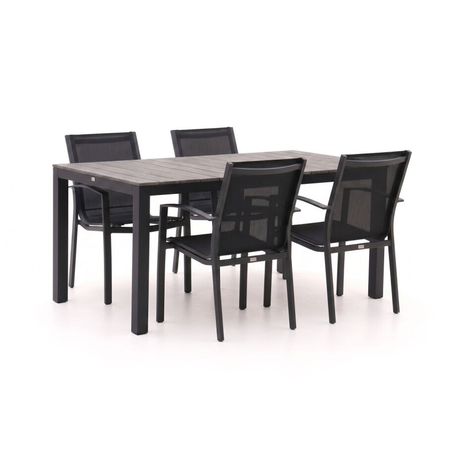 Forza Altea/Fidenza 160cm dining tuinset 5-delig stapelbaar - Laagste prijsgarantie! afbeelding 1