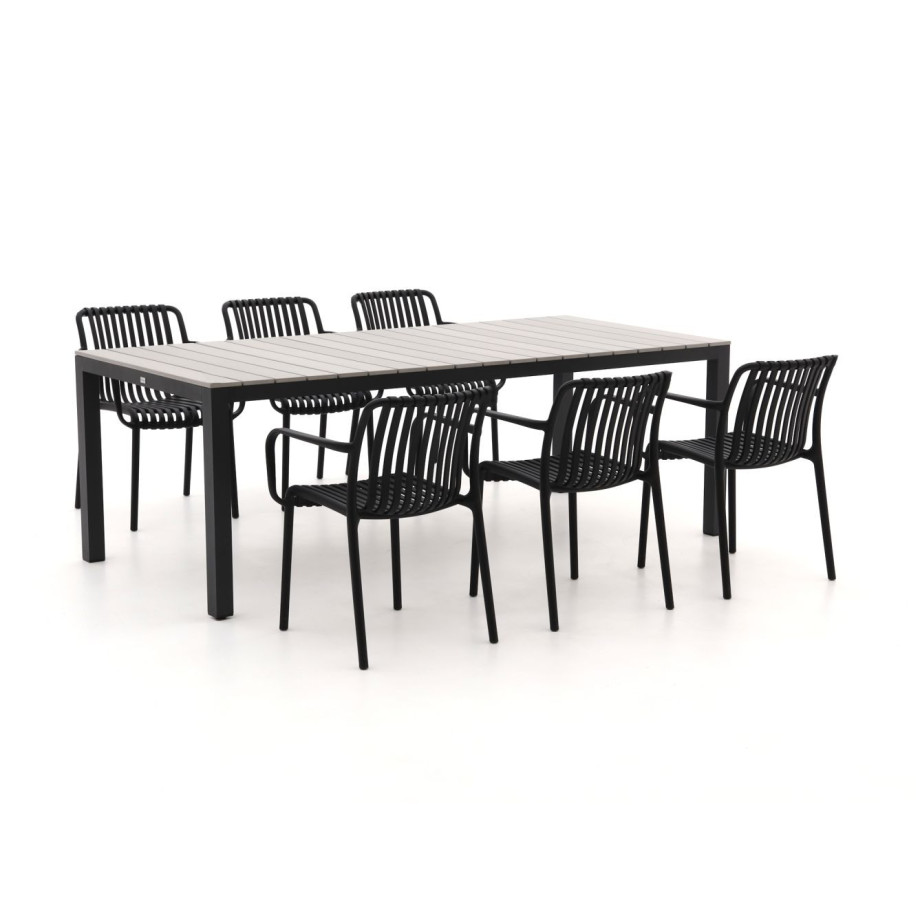 Forza Cali/Fidenza 220cm dining tuinset 7-delig stapelbaar - Laagste prijsgarantie! afbeelding 1