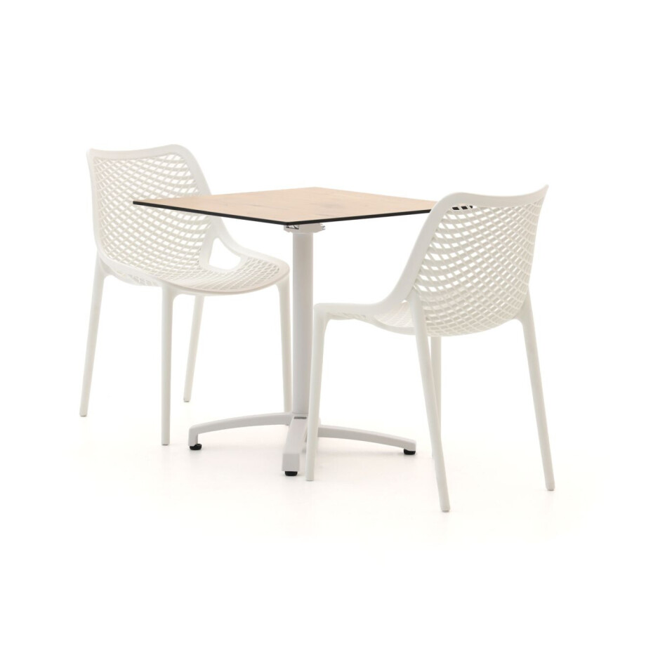 Forza Ripi/Canzo 70cm dining tuinset 3-delig stapelbaar inklapbaar - Laagste prijsgarantie! afbeelding 1
