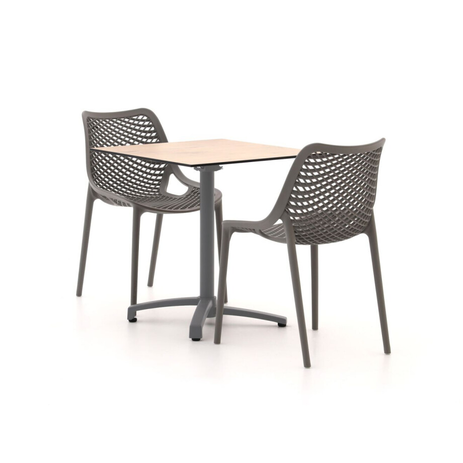 Forza Ripi/Canzo 70cm dining tuinset 3-delig stapelbaar inklapbaar - Laagste prijsgarantie! afbeelding 1
