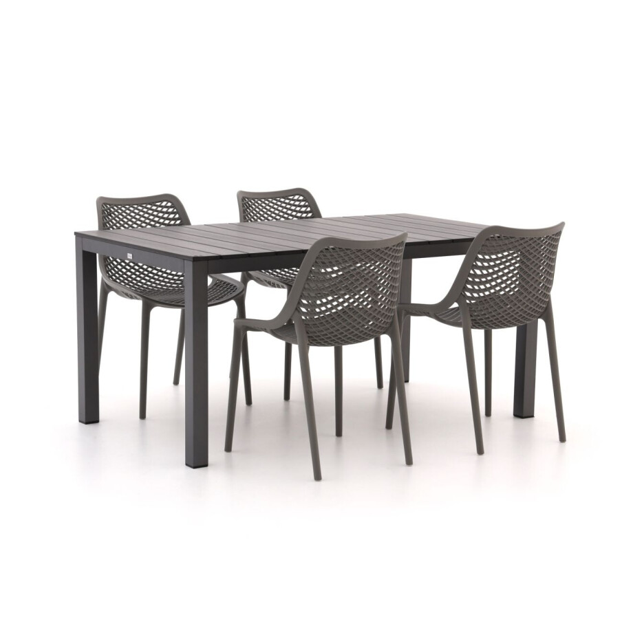 Forza Ripi/Fidenza 160cm dining tuinset 5-delig stapelbaar - Laagste prijsgarantie! afbeelding 1