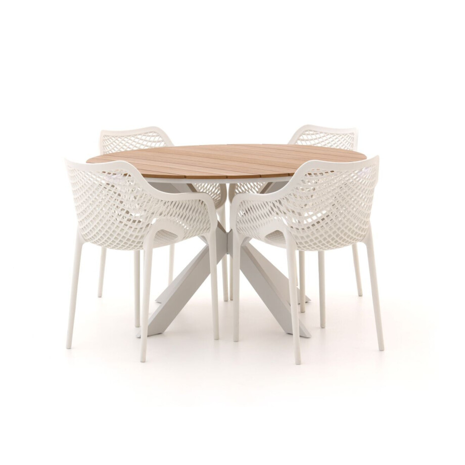 Forza Ripi/Fidenza ø126cm dining tuinset 5-delig stapelbaar - Laagste prijsgarantie! afbeelding 1