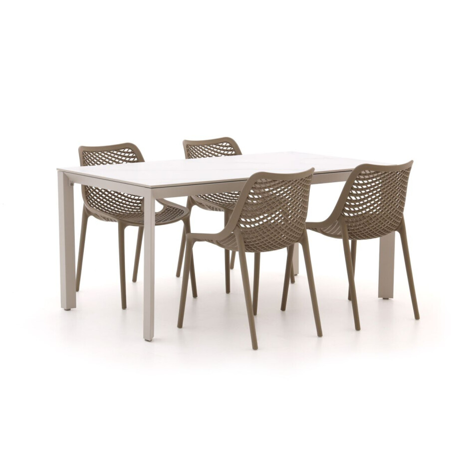 Forza Ripi/Sestino 160cm dining tuinset 5-delig stapelbaar - Laagste prijsgarantie! afbeelding 1