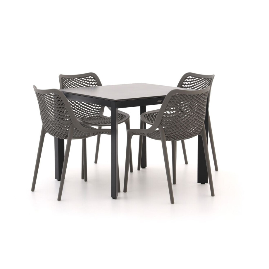 Forza Ripi/Sestino 90cm dining tuinset 5-delig stapelbaar - Laagste prijsgarantie! afbeelding 1