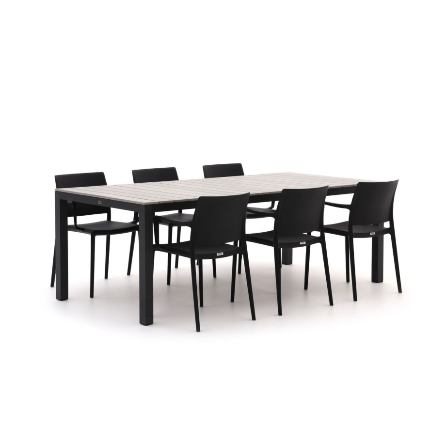 Forza Sile/Fidenza 220cm dining tuinset 7-delig stapelbaar - Laagste prijsgarantie! afbeelding 1