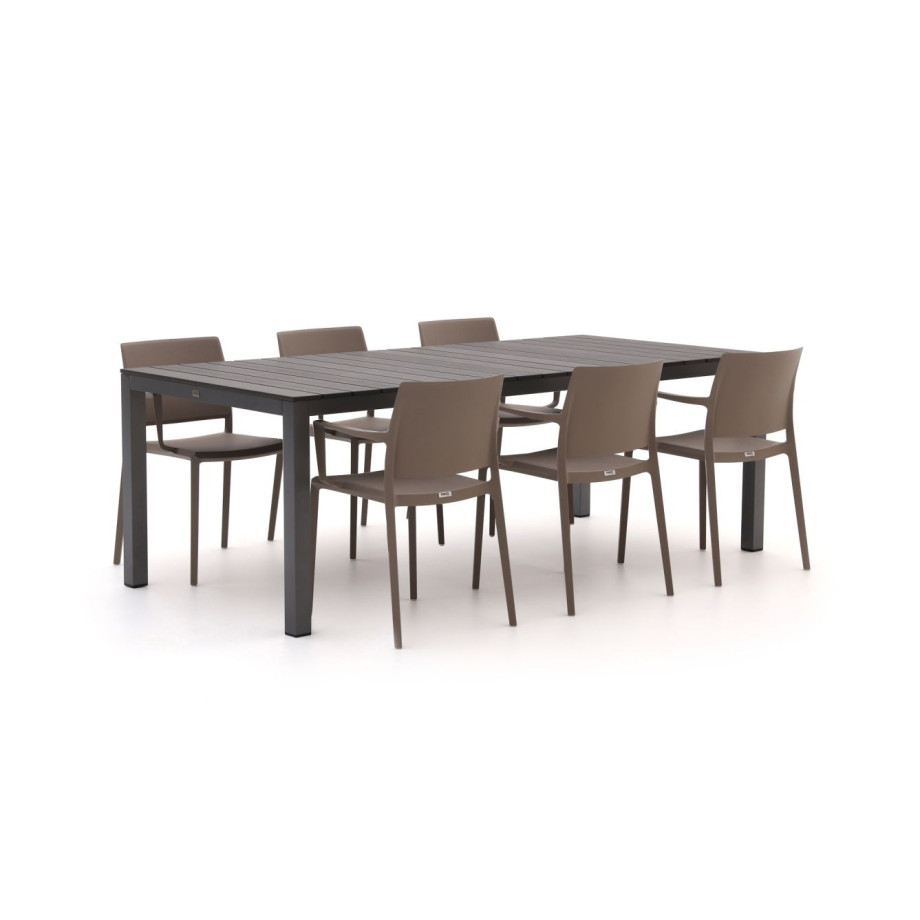 Forza Sile/Fidenza 220cm dining tuinset 7-delig stapelbaar - Laagste prijsgarantie! afbeelding 1