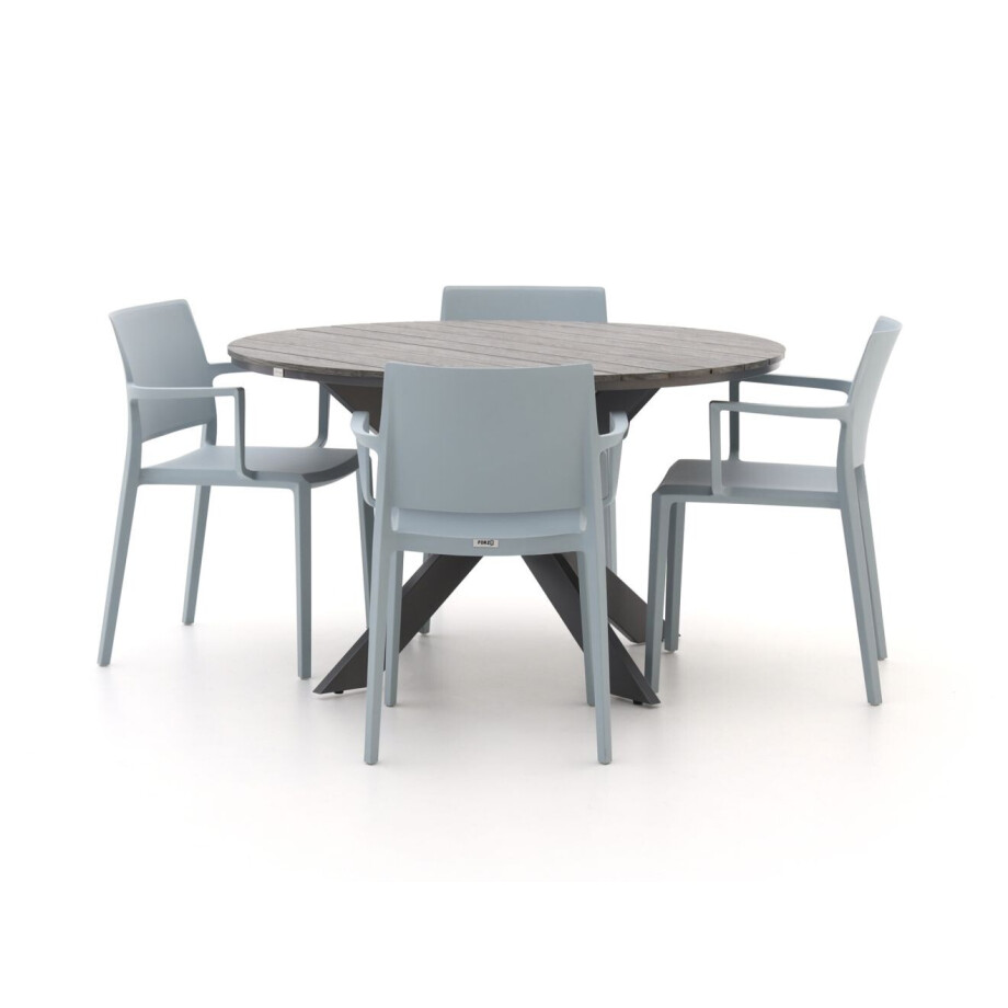 Forza Sile/Fidenza ø126cm dining tuinset 5-delig stapelbaar - Laagste prijsgarantie! afbeelding 1