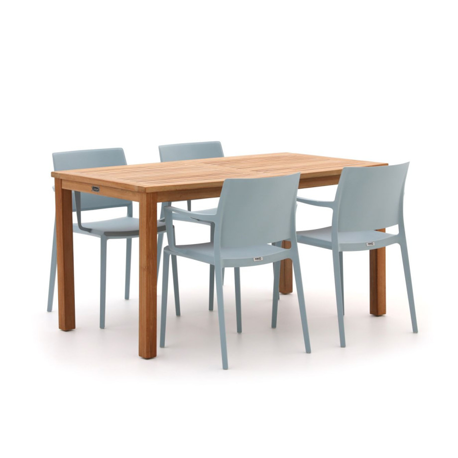 Forza Sile/Liverpool 145cm dining tuinset 5-delig stapelbaar - Laagste prijsgarantie! afbeelding 1