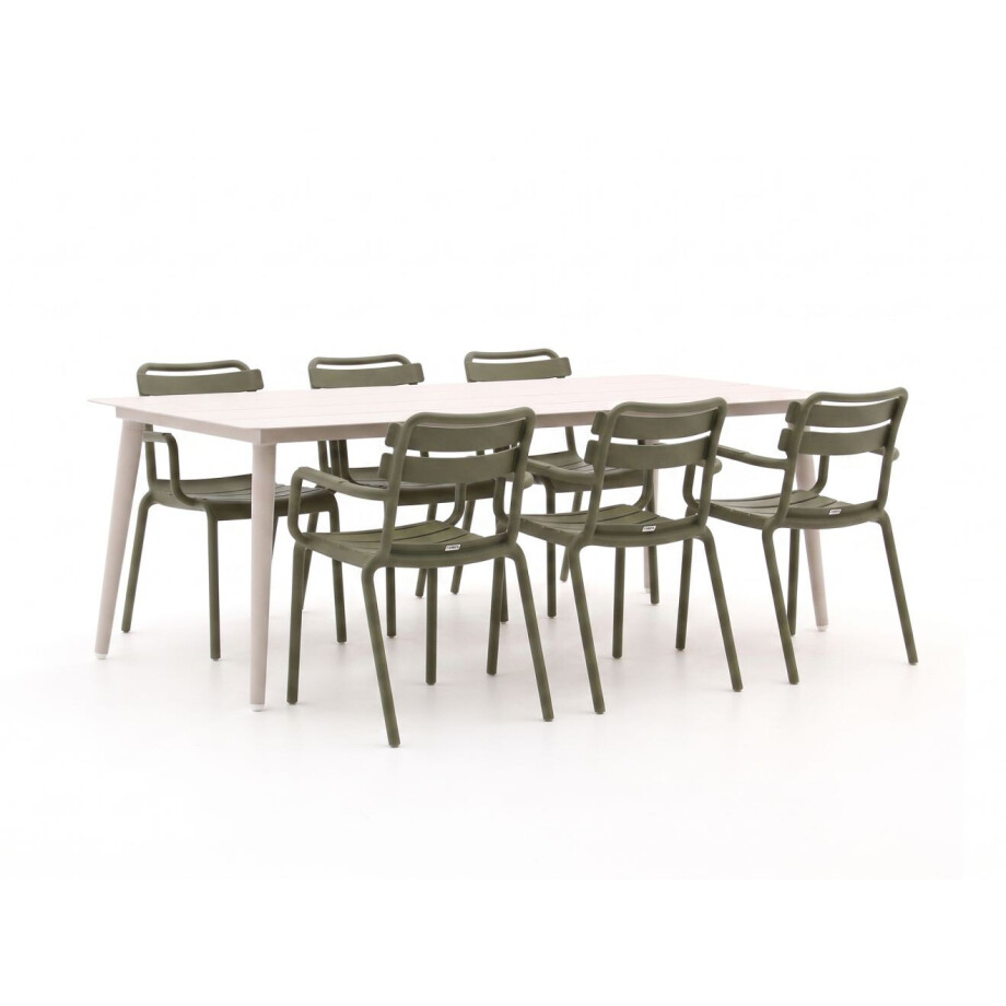 Forza Vico/Sora 220cm dining tuinset 7-delig stapelbaar - Laagste prijsgarantie! afbeelding 1