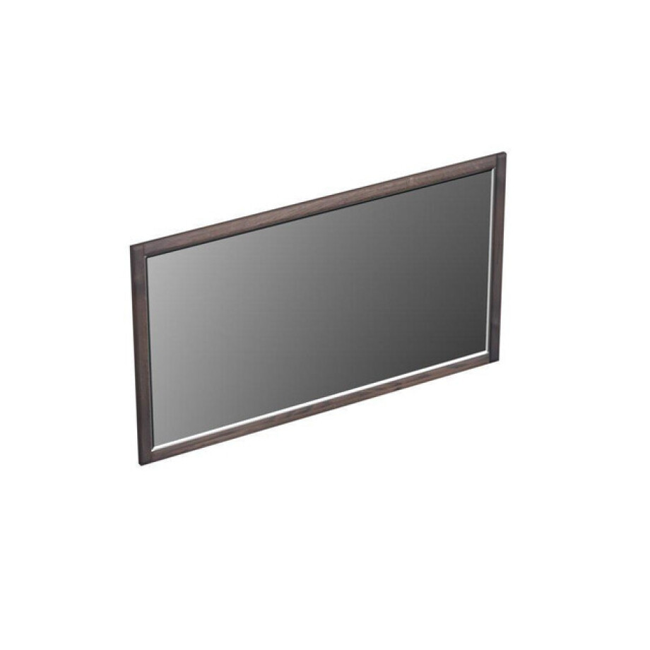 Forzalaqua Gela 2.0 spiegel 140x80cm Rechthoek zonder verlichting met frame Massief Eiken Charcoal 8072185 afbeelding 1