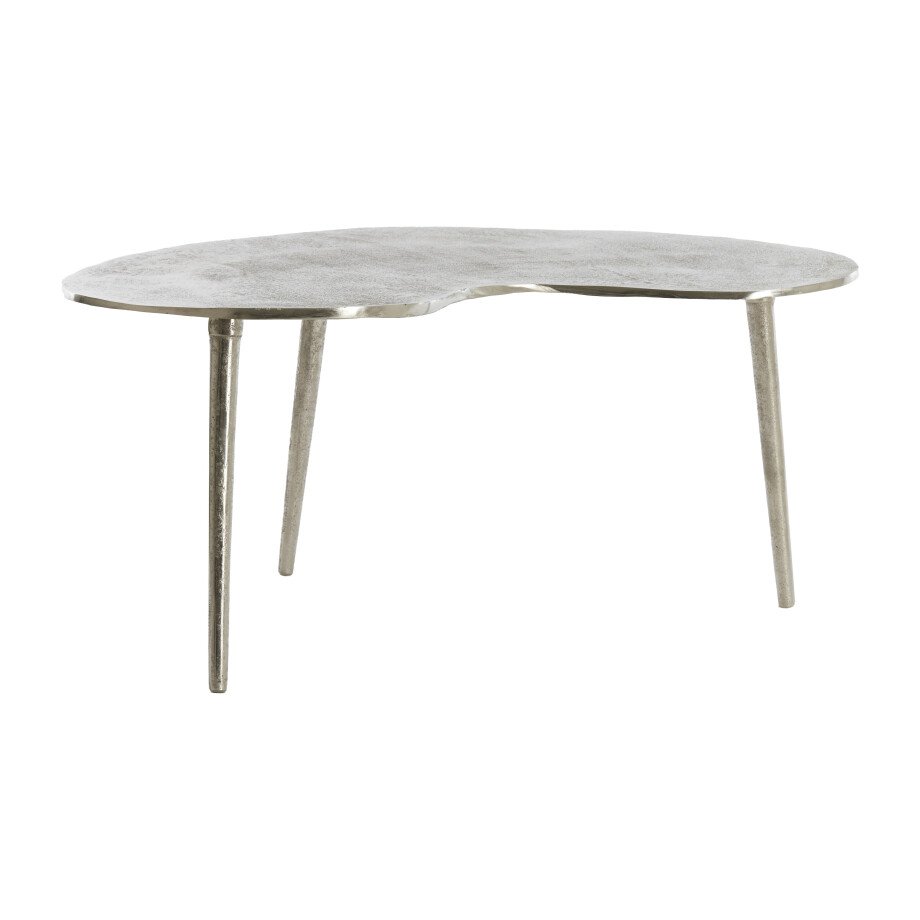 Light & Living Organische Bijzettafel 'Linos' 80 x 60cm, kleur Nikkel afbeelding 1