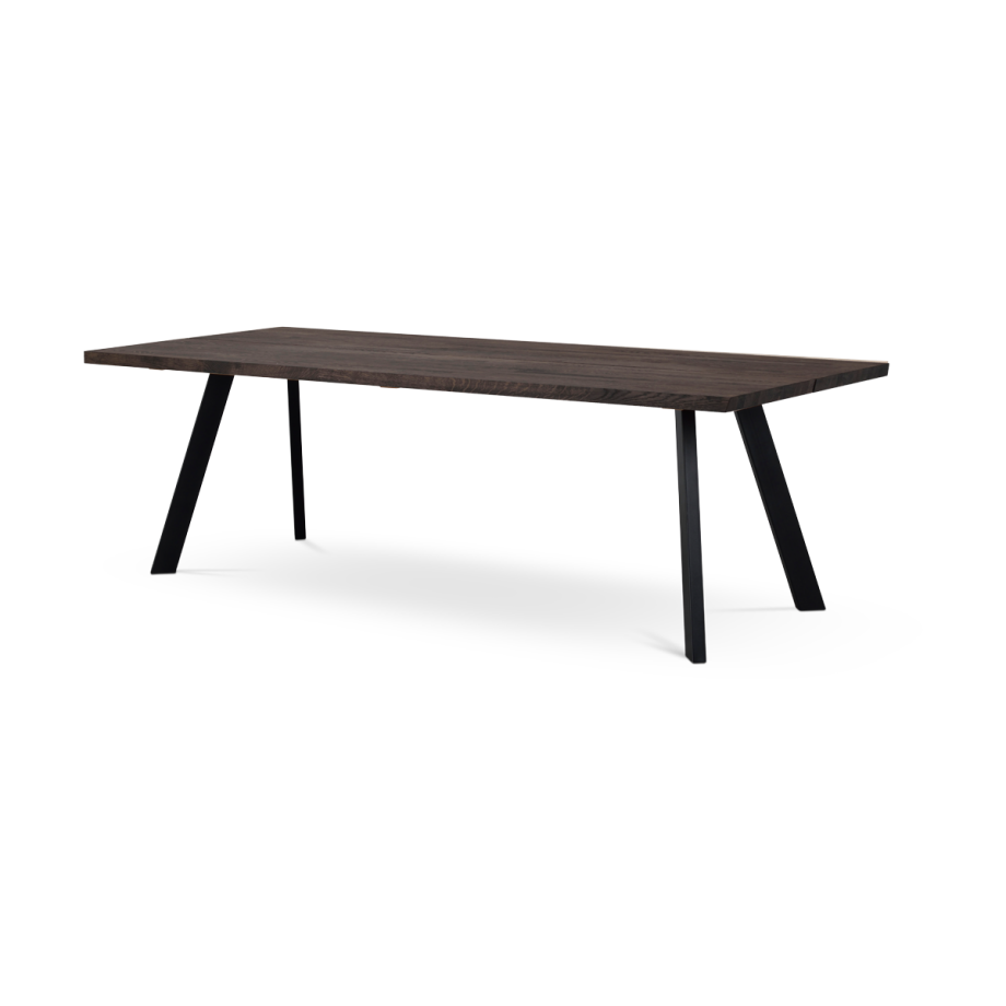 Fred houten eettafel donkerbruin - 240 x 100 cm Fred houten eettafel donkerbruin - 240 x 100 cm afbeelding 1
