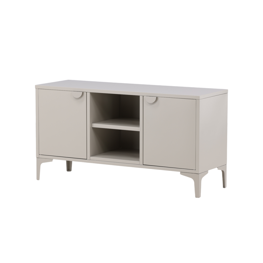 Frederik metalen tv-meubel beige - 120 x 40 cm afbeelding 1