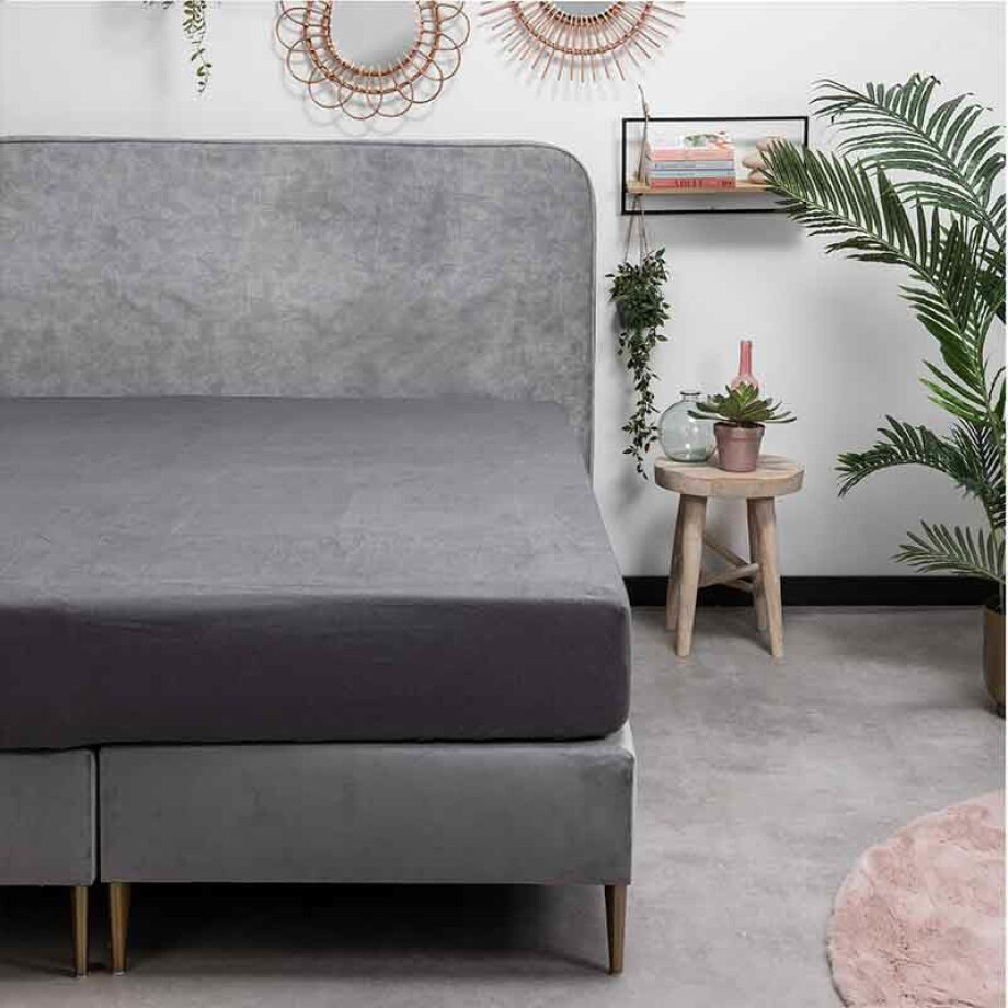 Hoeslaken Flanel - Antraciet - 90x210cm - Antraciet - Dekbed Discounter - Dekbed-Discounter.nl Hoeslaken Flanel - Antraciet - 90x210cm - Antraciet - Dekbed Discounter - Dekbed-Discounter.nl afbeelding