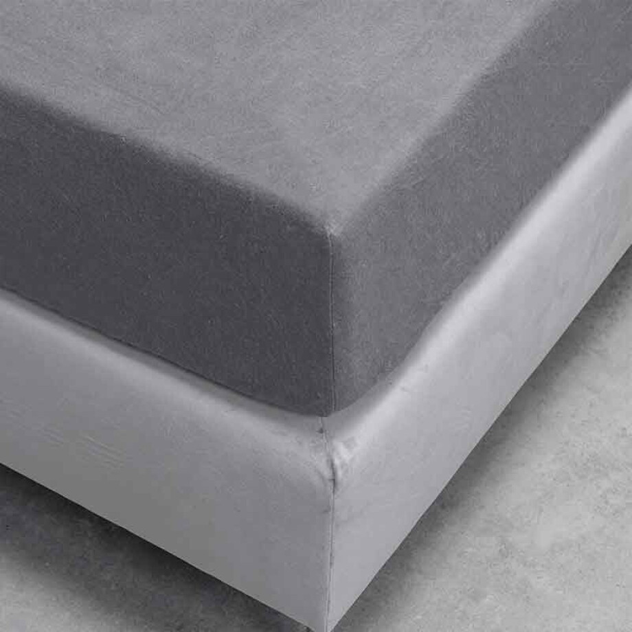 Hoeslaken Flanel - Antraciet - 200x210cm - Antraciet - Dekbed Discounter - Dekbed-Discounter.nl Hoeslaken Flanel - Antraciet - 200x210cm - Antraciet - Dekbed Discounter - Dekbed-Discounter.nl afbeelding