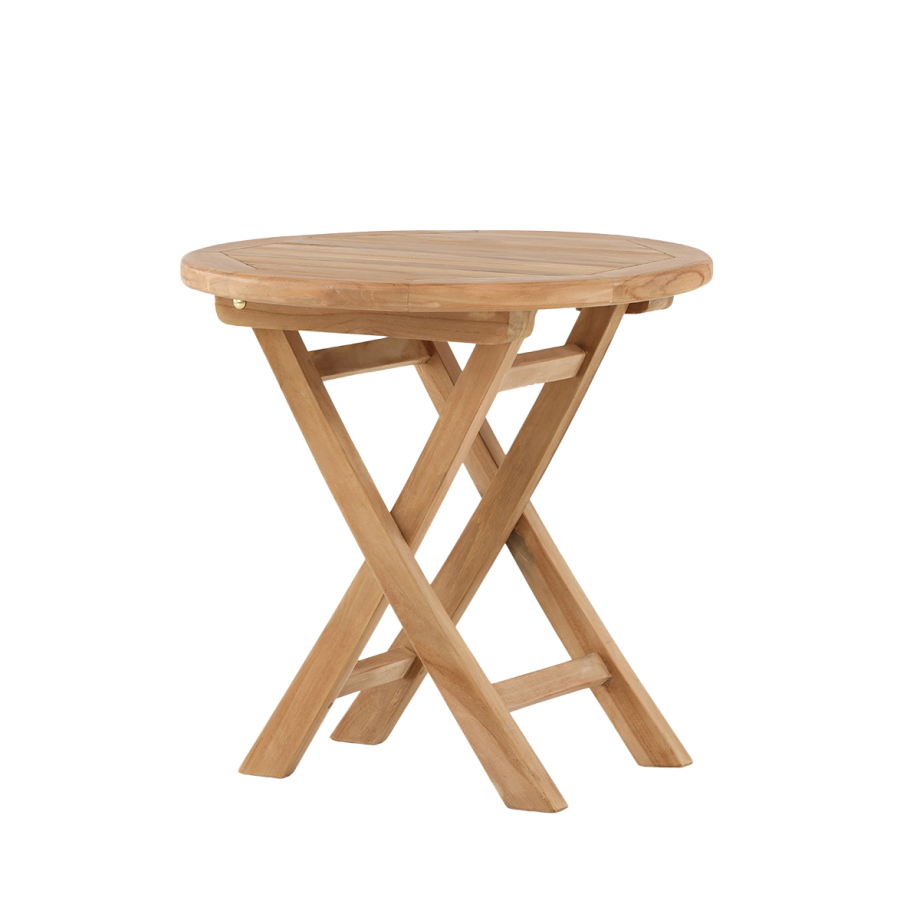 Frida houten tuin bijzettafel naturel - Ø 50 cm Frida houten tuin bijzettafel naturel - Ø 50 cm afbeelding 1