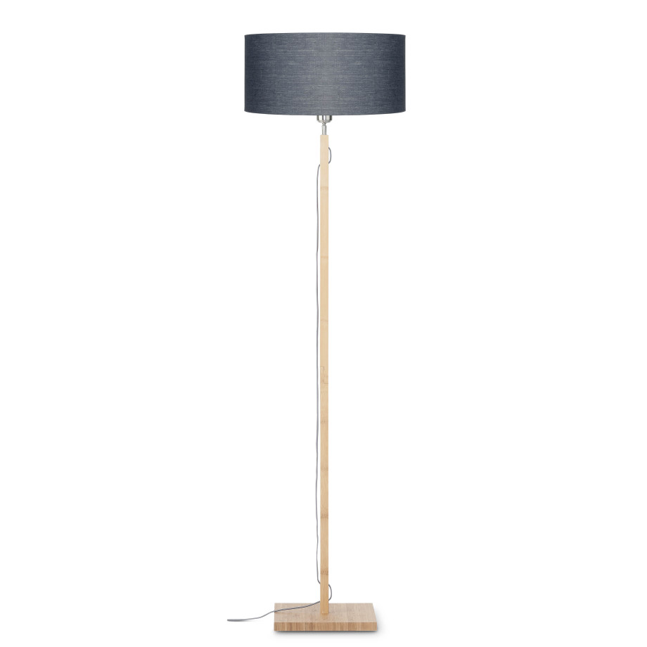 Good&Mojo Vloerlamp 'Fuji' Bamboe en Eco linnen, kleur Donkergrijs afbeelding 1