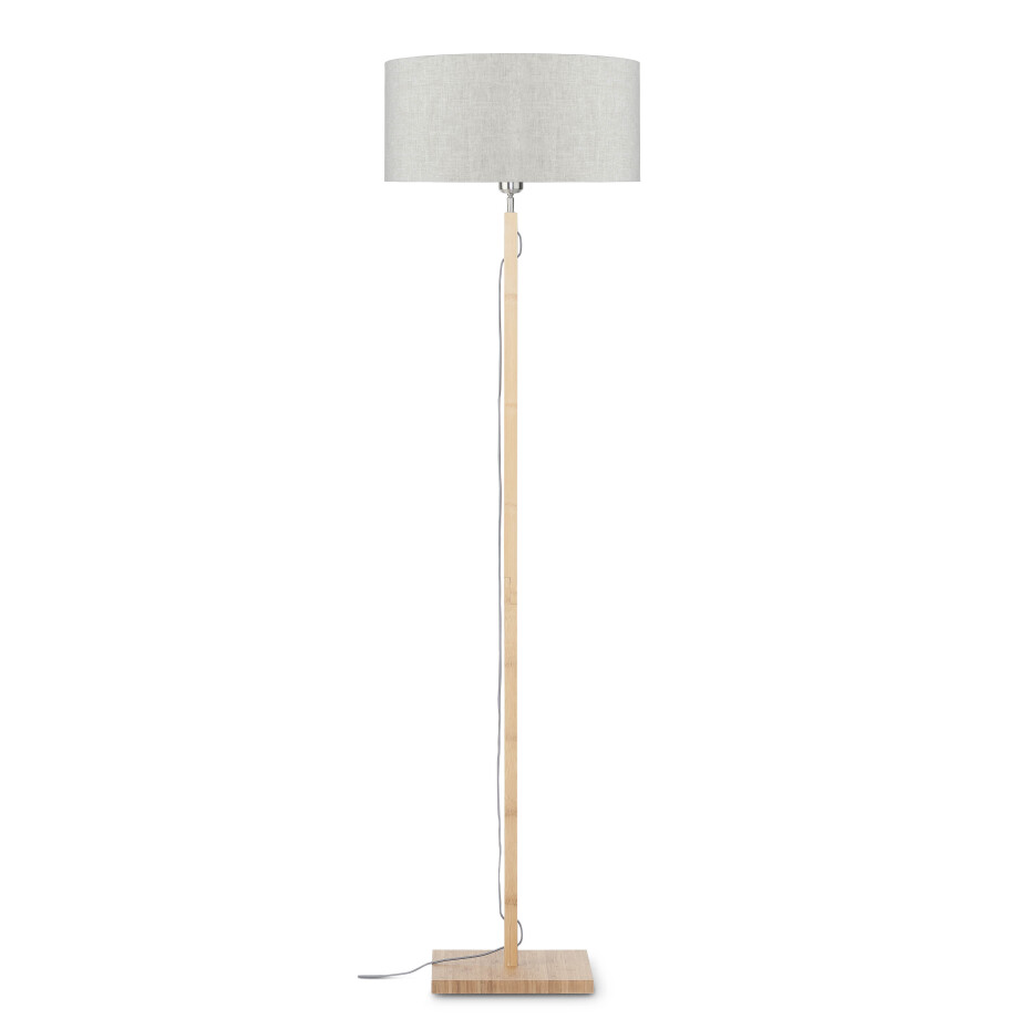 Good&Mojo Vloerlamp 'Fuji' Bamboe en Eco linnen, kleur Beige Good&Mojo Vloerlamp 'Fuji' Bamboe en Eco linnen, kleur Beige afbeelding 1