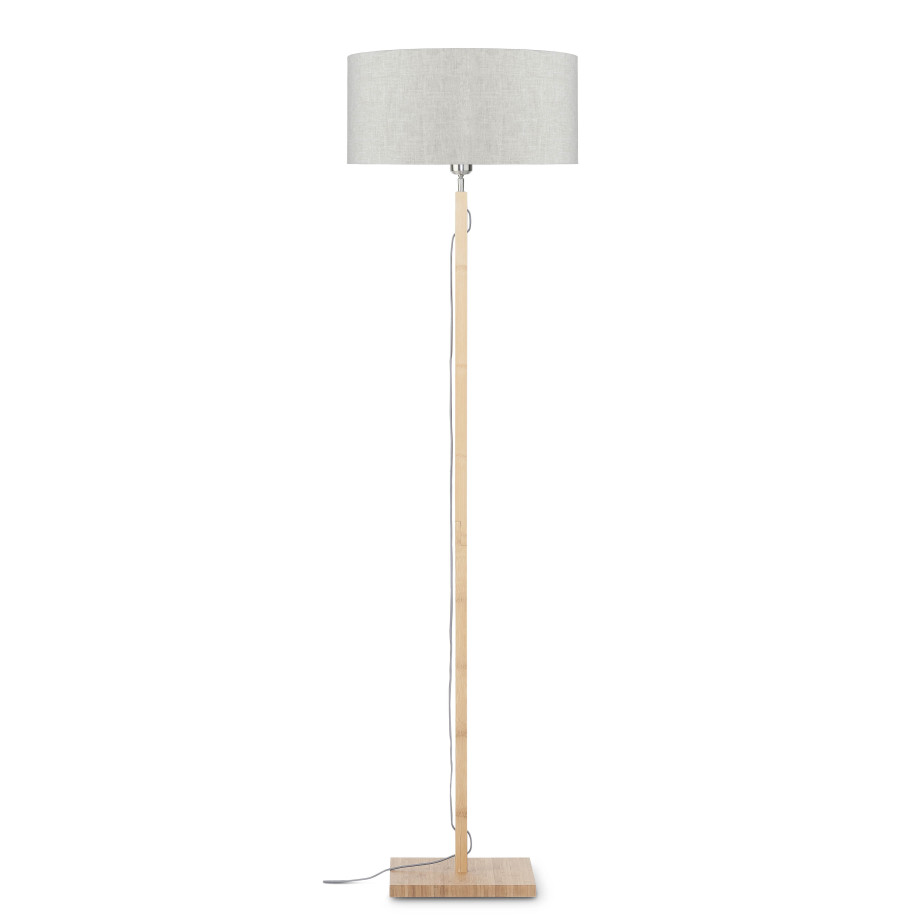 Good&Mojo Vloerlamp 'Fuji' Bamboe en Eco linnen, kleur Beige afbeelding 1