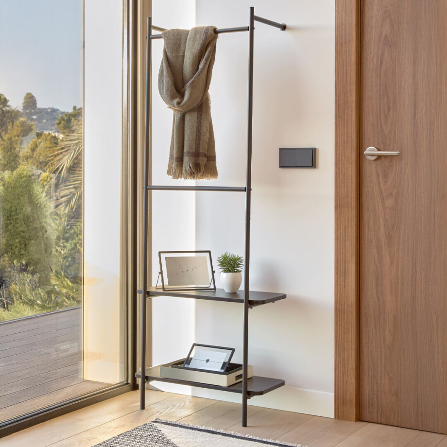 Kave Home Wandrek 'Galatia' 162 x 60cm, kleur Zwart Kave Home Wandrek 'Galatia' 162 x 60cm, kleur Zwart afbeelding 1