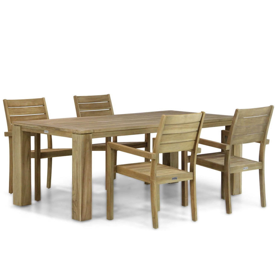 Garden Collections Liverpool/Brighton 200 cm dining tuinset 5-delig afbeelding 1