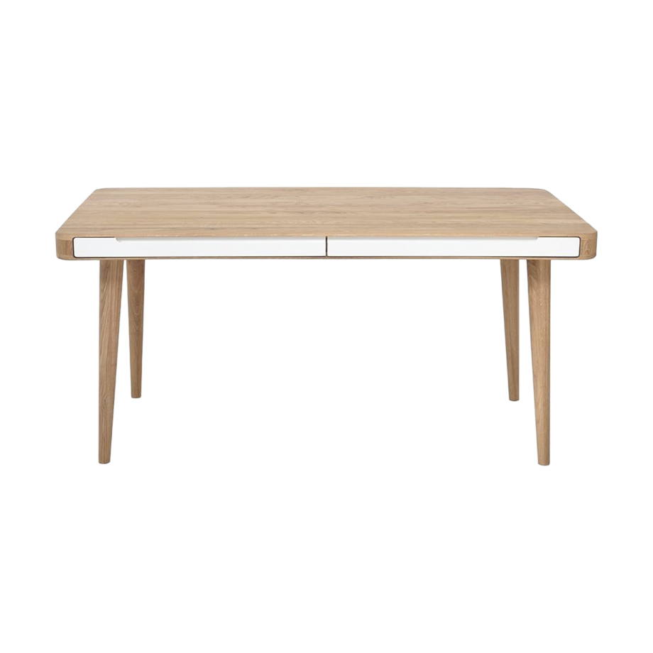 Ena table houten eettafel whitewash - 160 x 90 cm afbeelding 1